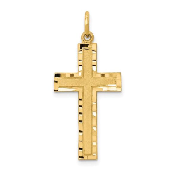 10K Yellow Gold Cross Charm